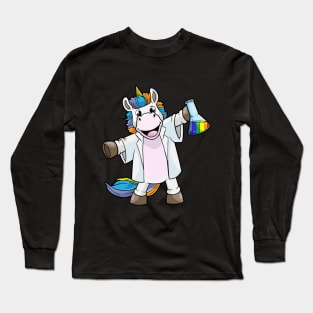 Unicorn as Scientist Chemistry Long Sleeve T-Shirt